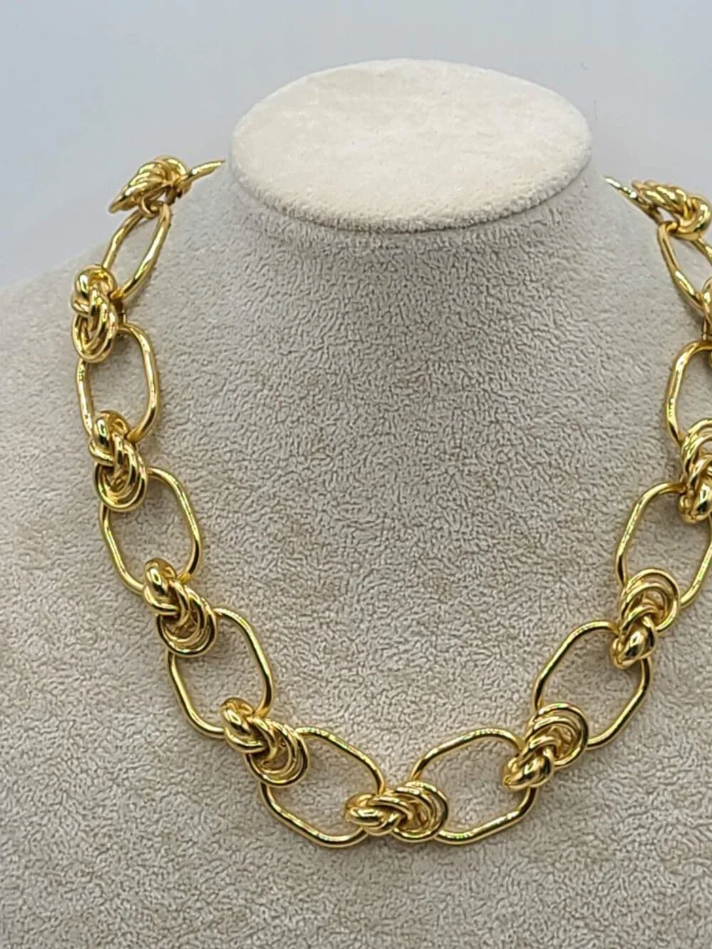 J Crew Gold Tone Knot Necklace NWOT